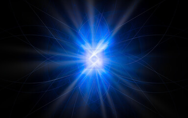 abstract illustration computer generated fantastic crystals of various shapes and shades on a black background for use in symbolism, signs for digital design and graphics