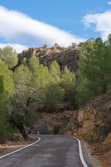 narrow road in the south of Spain