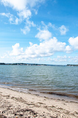 Poole harbour in Dorset in the summertime.