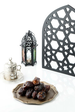 Date fruit on a White Background.