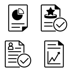 Docs1-2 Flat Icon Set Isolated On White Background