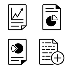 Docs1-2 Flat Icon Set Isolated On White Background