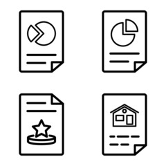 Docs1-2 Flat Icon Set Isolated On White Background