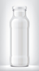 Glass Bottle on background. 