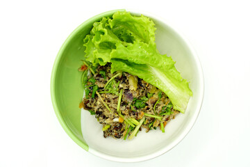 cicadas in a cup on a white background           