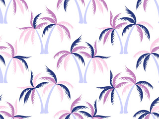 Obraz premium Palm tree minimal seamless pattern vector design.
