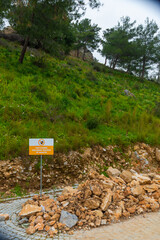 AKYAKA, MUGLA, TURKEY: Ruins and excavations of an ancient fortress in the village of of Akyaka.