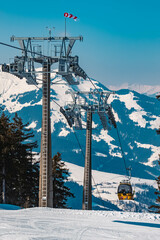 Beautiful alpine winter landscape at Maria Alm, Salzburg, Austria