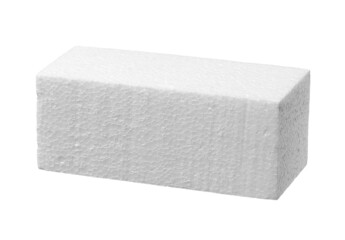 Styrofoam cube (with clipping path) isolated on white background