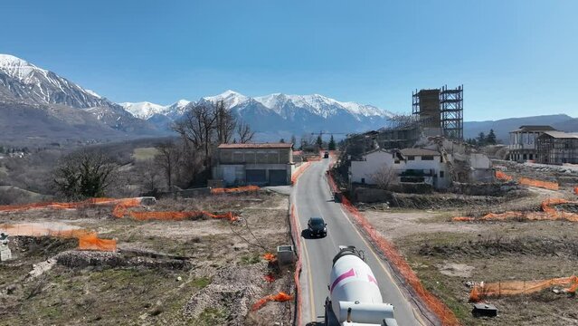 Amatrice, i resti del centro storico a 6 anni dal terremoto.
Vista aerea delle macerie di Amatrice nel 2022.