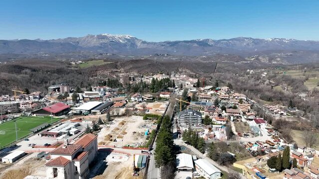 Amatrice, i resti del centro storico a 6 anni dal terremoto.
Vista aerea delle macerie di Amatrice nel 2022.