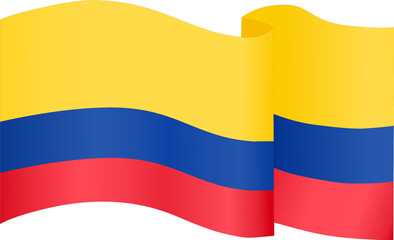 Colombia flag isolated  on png or transparent background,Symbol of Colombia,template for banner,card,advertising ,promote,and business matching country poster, vector illustration