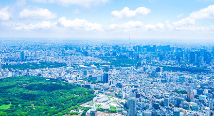 渋谷・青山・六本木・空撮写真