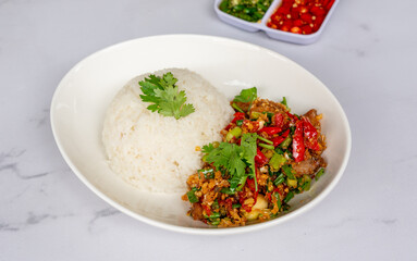 Mixed Thai Pork, Chicken and Seafood Dishes