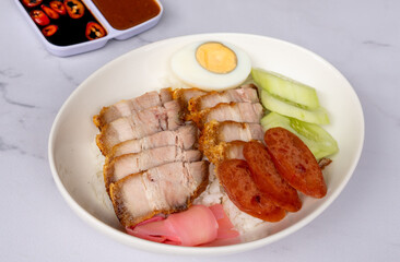 Mixed Thai Pork, Chicken and Seafood Dishes