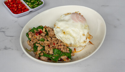 Mixed Thai Pork, Chicken and Seafood Dishes