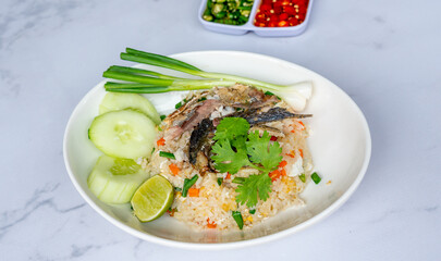 Mixed Thai Pork, Chicken and Seafood Dishes