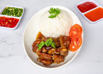 Mixed Thai Pork, Chicken and Seafood Dishes