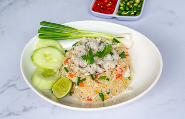 Mixed Thai Pork, Chicken and Seafood Dishes