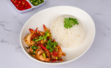 Mixed Thai Pork, Chicken and Seafood Dishes
