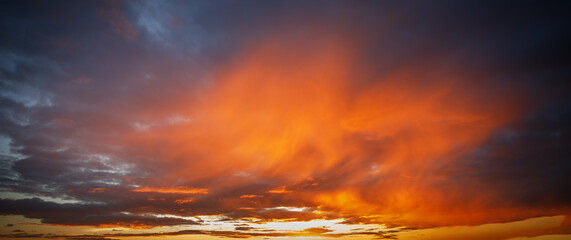 Multicolored sunset sky