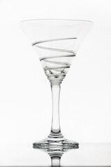 A cocktail glass in a white background