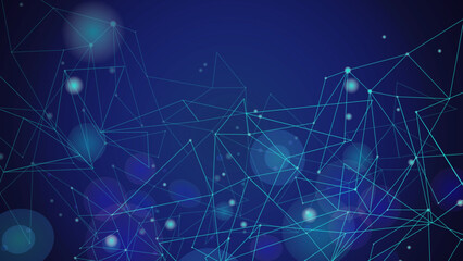 Digital technology background. Network connection dots and lines. Futuristic background for presentation.