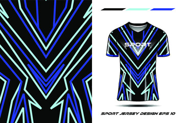 Fototapeta na wymiar Tshirt sports blue paint splash design for racing jersey cycling football gaming premium vector Premium Vector 