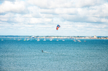 Poole harbour in the summertime.