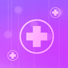 Obraz premium 2d rendering plus sign illustration