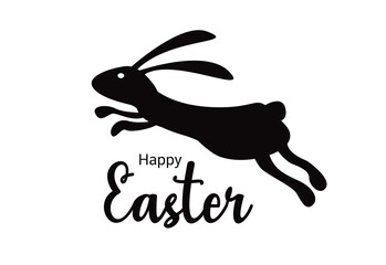 Happy Easter  hand lettering, Hand drawn vector illustration,  greeting card text template.