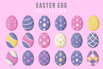 Easter Eggs Vector Set. Set of Eggs Vector Illustration