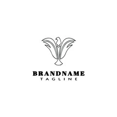 eagle logo cartoon icon design template black isolated vector