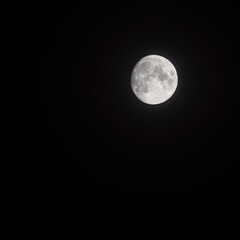 Moon Timelapse, Stock time lapse : Full moon rise in dark nature sky, night time. Full moon disk time lapse with moon light up in night dark black sky. High-quality free video footage or timelapse
