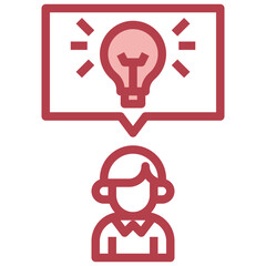 IDEA red line icon,linear,outline,graphic,illustration