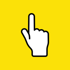 Hand click icon. Clicking symbol. Finger pointer vector design.
