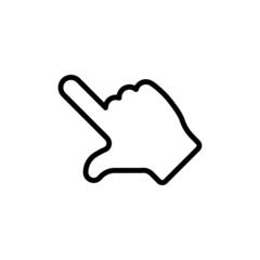 Hand click icon. Clicking symbol. Finger pointer vector design.