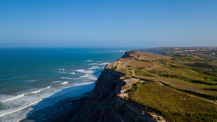 beach of shakira in Ericeira in a sunny day