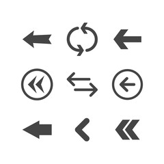 Arrow icons set. Vector Arrows collection.
