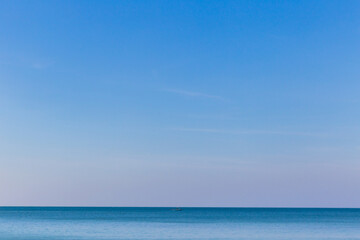 clear sea and blue sky