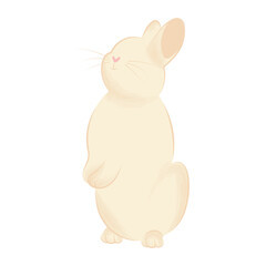 Isolated cute easter bunny animal Vector