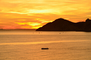 Paisaje de atardecer en Benidorm

