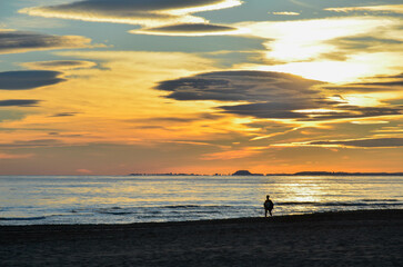 Paisaje de atardecer en Benidorm
