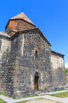 The buildings of the ancient monastery of Sevanavank near Lake Sevan in Armenia 