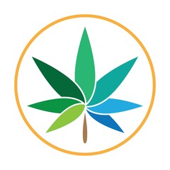 cannabis logo symbol icon design vector