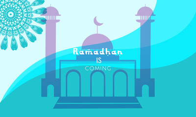 Beautiful Ramadan Banner Vector Design With Mosque And Islamic Ornaments In Arabic Style With Beautiful Decoration And In The Moment Of The Islamic Muslim Fasting Season Mubarak.spanduk.pamphlet