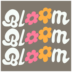 TRENDY TYPO BLOOM GRAPHIC FOR WOMEN AND TEEN GIRLS