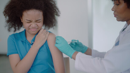 Children's vaccinations at the hospital