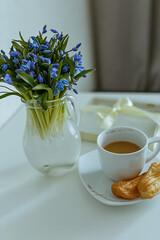 cup of tea and flowers