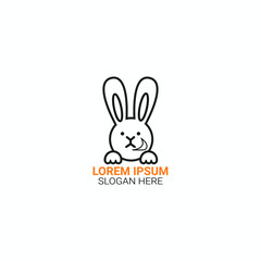 Creative Rabbit Logo Vector Royalty Free Cliparts